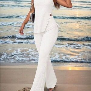 SHEIN Chic White Jumpsuit